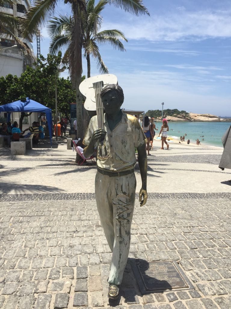Antonio Jobin Statue Ipanema Beach