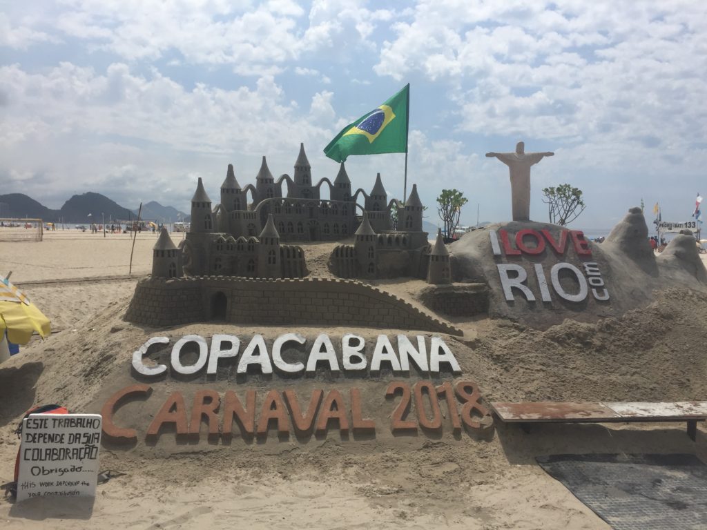 Sand Sculpture Copacabana Beach, Rio de Janeiro
